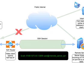 使用SSH从公网服务器简易使用内网任意机器服务,比如从外部下载代码