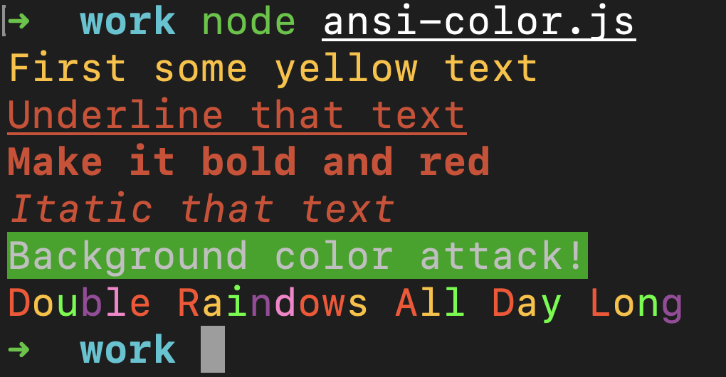 如何在控制台打印彩色文字-你不知道的ANSI Color