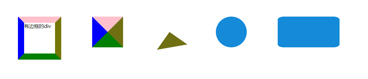 CSS画三角形，圆形，椭圆，圆角长方形