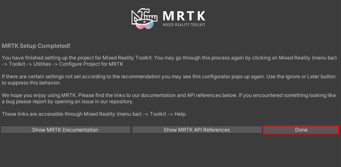 【MRTK】HoloLens开发基础项目设置