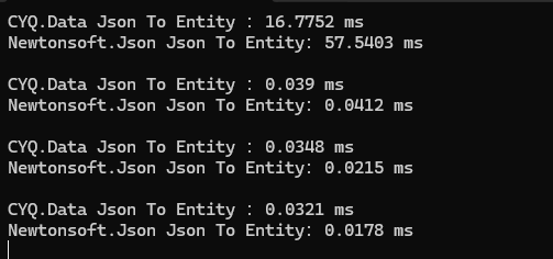 CYQ.Data 操作 Json 性能测试：对比 Newtonsoft.Json