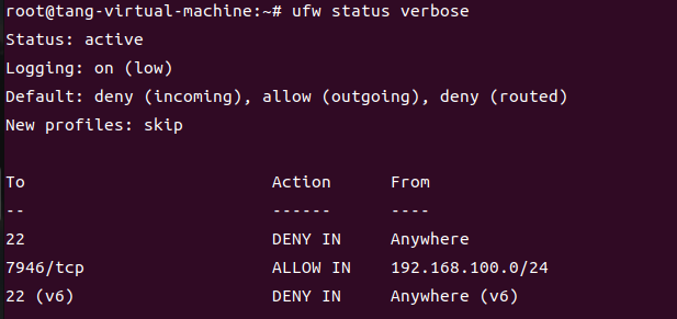 Ubuntu ufw 命令
